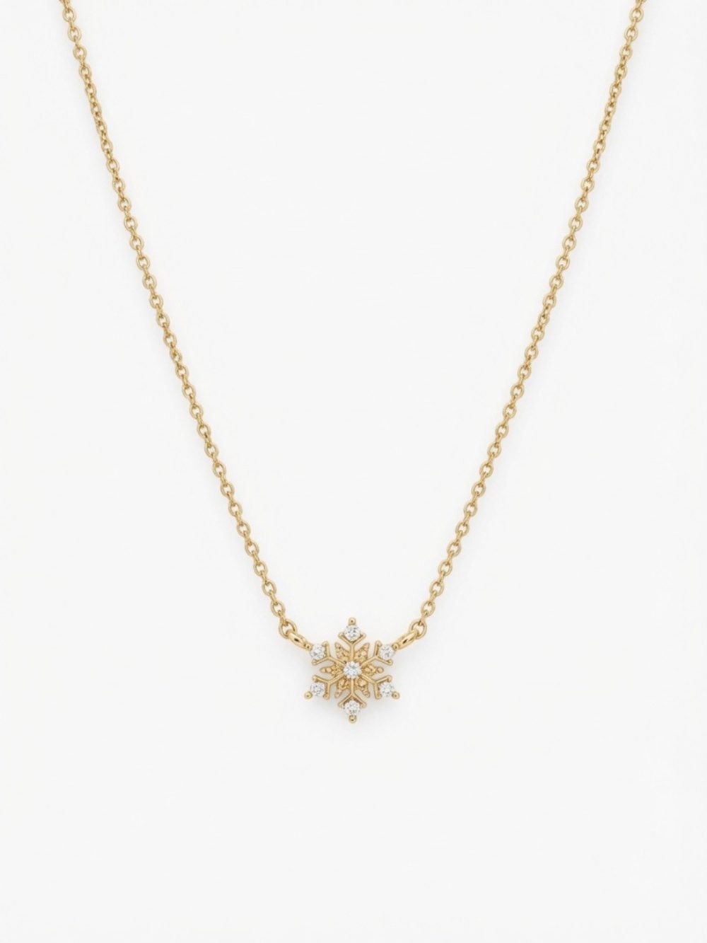 Gold-Tone Crystal Snowflake Necklace ❄️✨